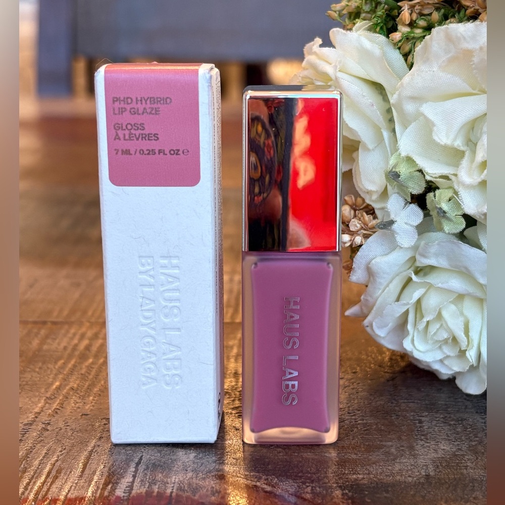 New HAUS LABS by Lady Gaga PHD Hybrid LIP 👄 GLAZE in MACARON {Cool Pink}!